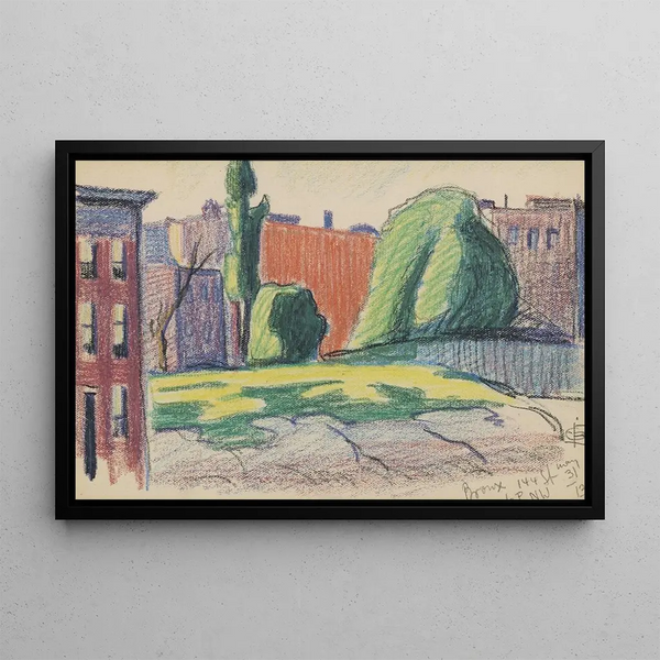 Bronx Painting, 144th Street - Oscar Bluemner — framed artwork on a wall