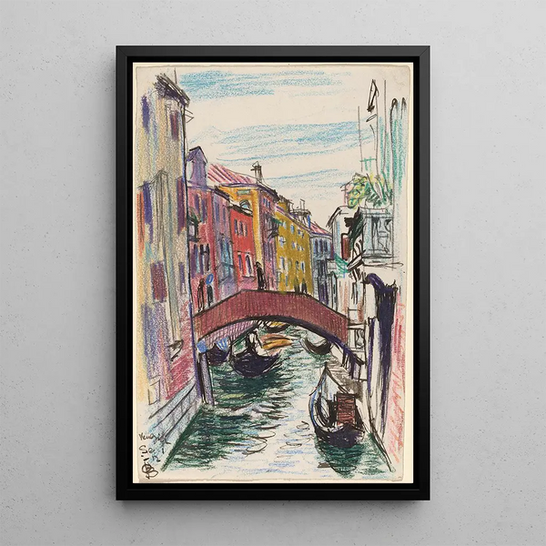Canal Venice - Oscar Bluemner — framed artwork on a wall