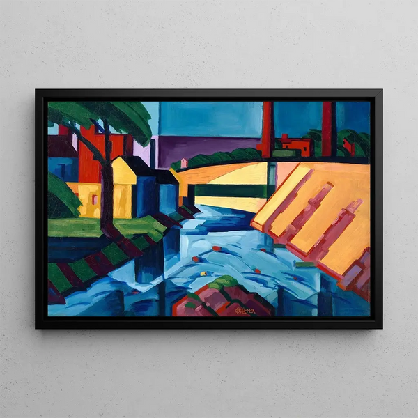 Evening Tones Painting - Oscar Bluemner — framed artwork on a wall