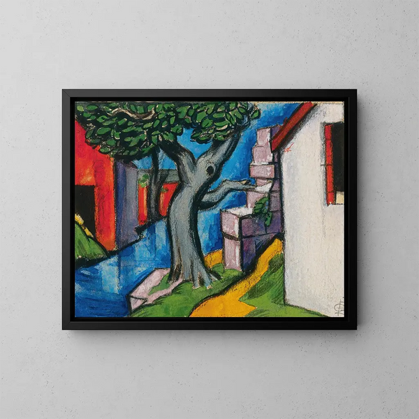 Mystic Tree - Oscar Bluemner — framed artwork on a wall