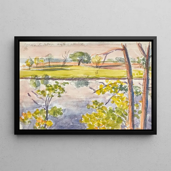 Reflections of New England - Oscar Bluemner — framed artwork on a wall