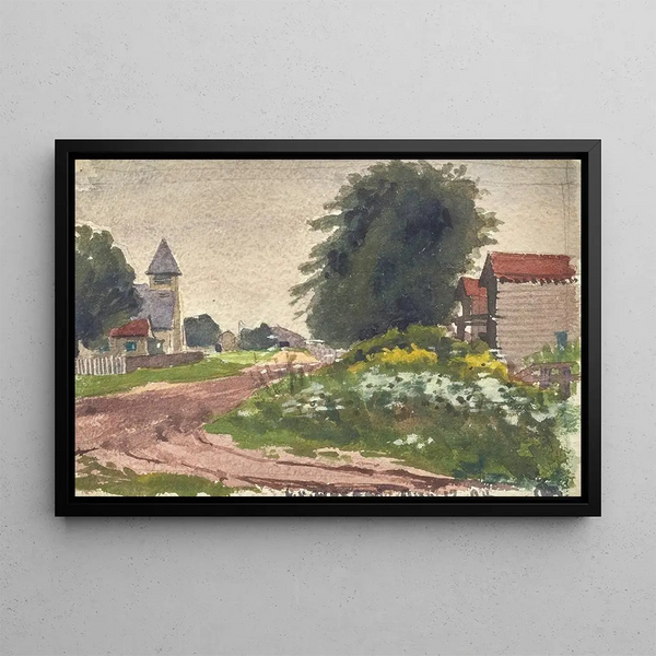 Virage de la route - Oscar Bluemner — framed artwork on a wall