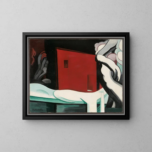 Snow and Sparkle - Oscar Bluemner — framed artwork on a wall