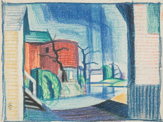 Study for the Canal Rockaway Port - Oscar Bluemner — artwork view