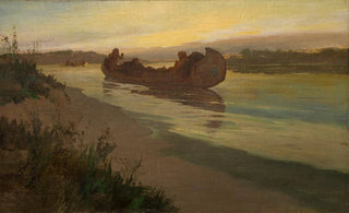 Marquette et Joliet sur le Mississippi - Oscar Edward Berninghaus — artwork view