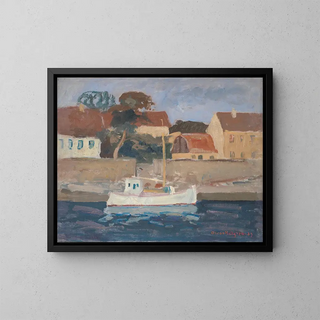 Night Christians Painting - Oscar Hullgren — framed artwork on a wall