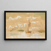 Marine landscape painting - Oscar Kleineh — framed artwork on a wall