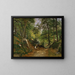 Summer landscape painting near Fontainebleau - Oscar Trn — framed artwork on a wall