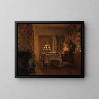 Christmas Painting - Oskar Freiwirth-Lützow — framed artwork on a wall
