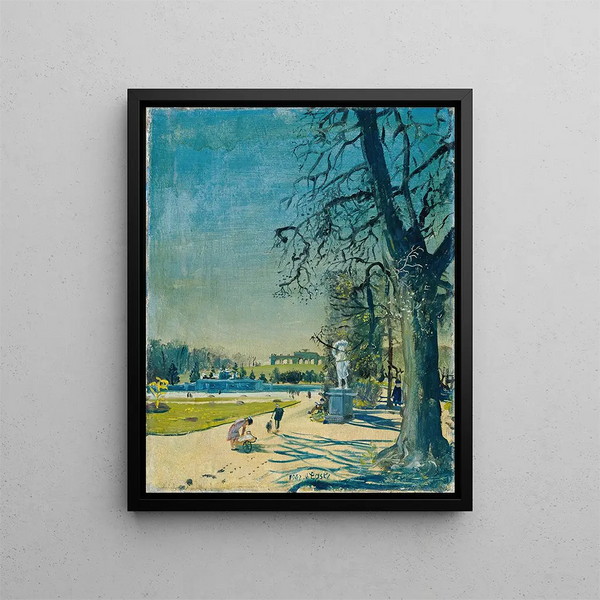 the Schönbrunn Castle Park - Oskar Laske — framed artwork on a wall