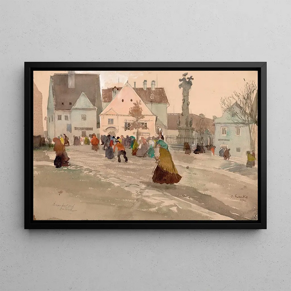 Drosendorf - Oskar Laske — framed artwork on a wall