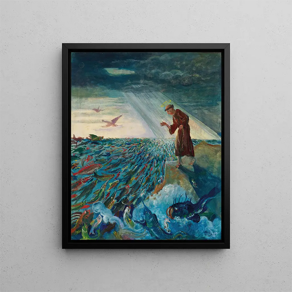Sermon sur le poisson - Oskar Laske — framed artwork on a wall