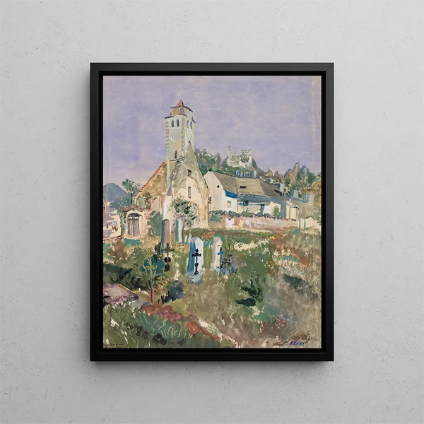 Cemetery of Dürnstein - Oskar Laske — framed artwork on a wall