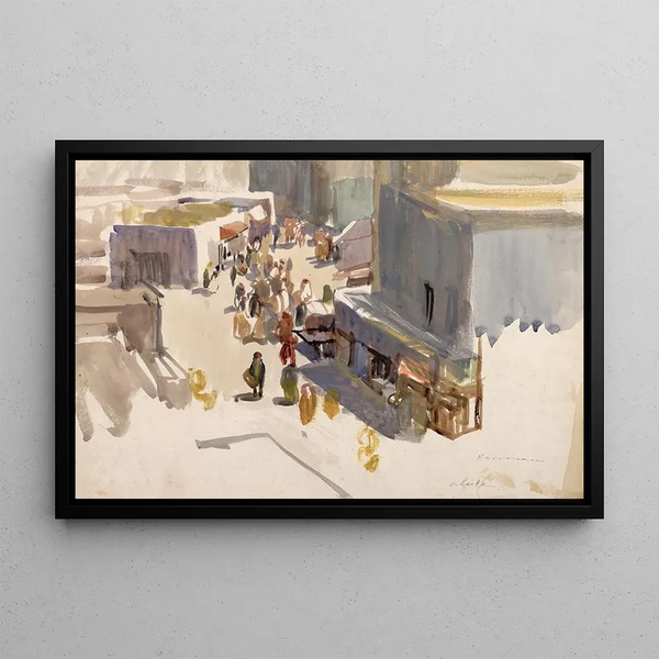Kairouan Painting - Oskar Laske — framed artwork on a wall