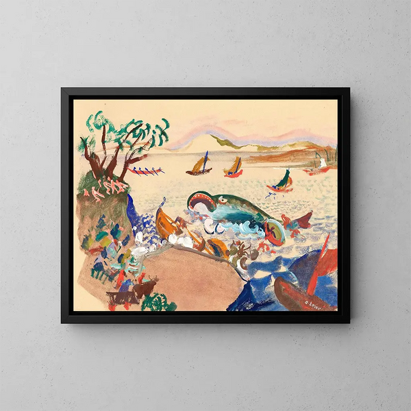 The Whale - Oskar Laske — framed artwork on a wall