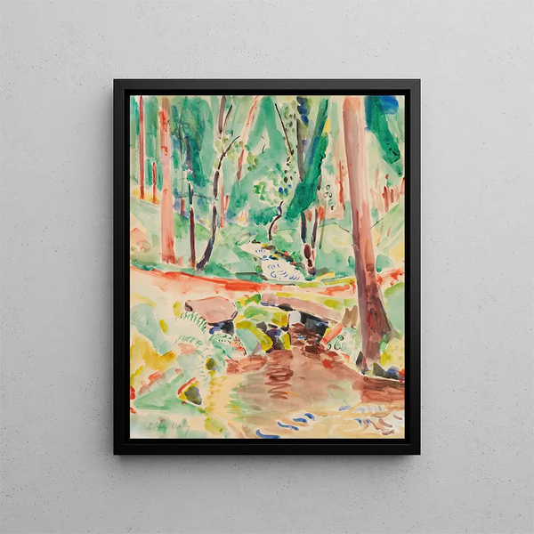 Waldbach II - Oskar Moll — framed artwork on a wall