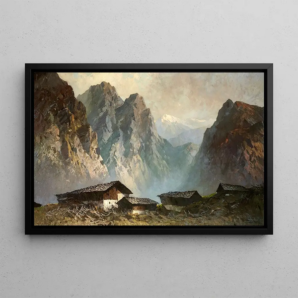 Au Hochjoch - Oskar Mulley — framed artwork on a wall