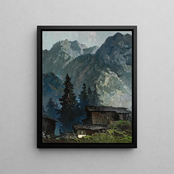 Hochleger au Bergwald - Oskar Mulley — framed artwork on a wall