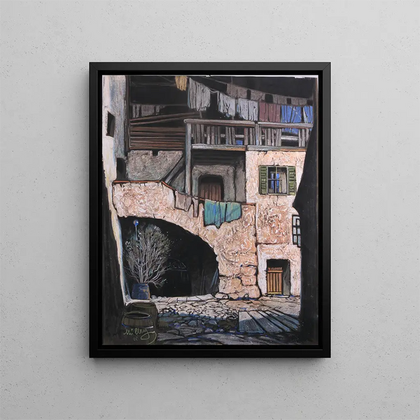 Innenhof - Oskar Mulley — framed artwork on a wall