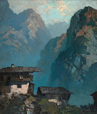 Oskar Mulley - Lonely farmhouse amidst mountains.webp