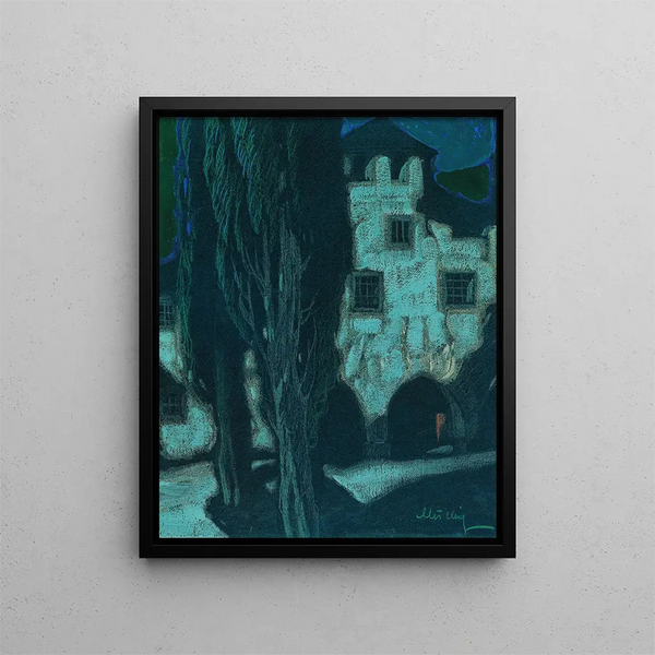 Mondnacht - Oskar Mulley — framed artwork on a wall