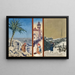 Triptych Painting of Desire - Oskar Rex — framed artwork on a wall