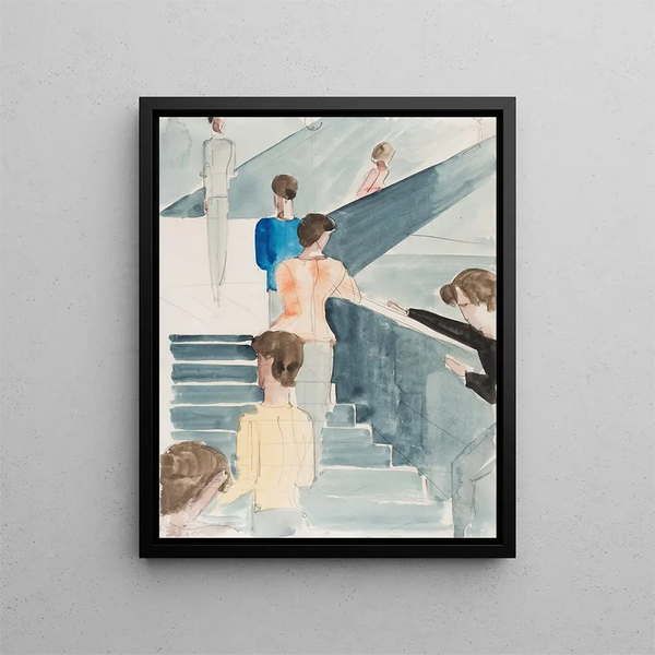 Staircase Bauhaus - Oskar Schlemmer — framed artwork on a wall