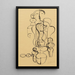 Figurative Painting Plan K 1 - Oskar Schlemmer — framed artwork on a wall