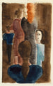 Study in four colors for Women on the staircase - Oskar Schlemmer — artwork view