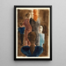 Study in four colors for Women on the staircase - Oskar Schlemmer — framed artwork on a wall