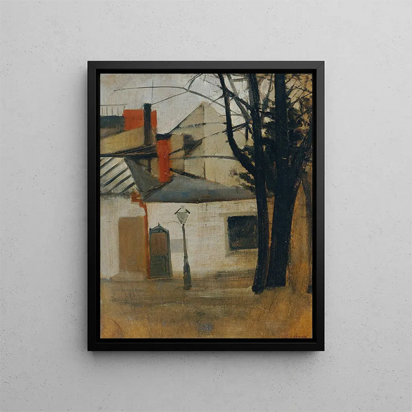 Gas station - Oskar Schlemmer — framed artwork on a wall