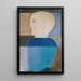 Figure in bust turned to the left - Oskar Schlemmer — framed artwork on a wall