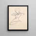 Kneeling figure painting - Oskar Schlemmer — framed artwork on a wall
