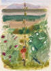 Landscape with a figure from behind among the bushes - Oskar Schlemmer — artwork view
