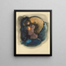 Tête profilée en forme de spot - Oskar Schlemmer — framed artwork on a wall