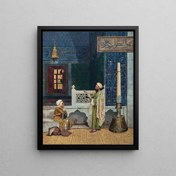 Instruction coranique - Osman Hamdi Bey — framed artwork on a wall