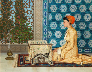 Young woman reading - Osman Hamdi Bey — artwork view