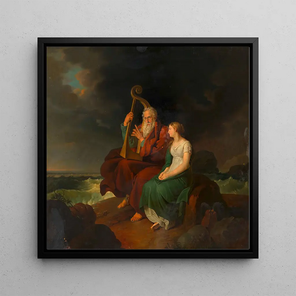 Ossian and Malvina - Johann Peter Krafft — framed artwork on a wall