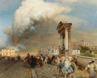 Eruption of Vesuvius - Oswald Achenbach — artwork view