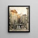 Funérailles à Palestrina - Oswald Achenbach — framed artwork on a wall