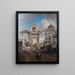 Going to the market - Oswald Achenbach — framed artwork on a wall