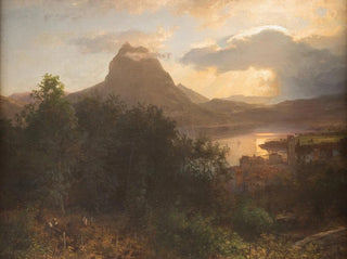 Harvest of Grapes at Twilight - Oswald Achenbach — artwork view