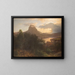 Harvest of Grapes at Twilight - Oswald Achenbach — framed artwork on a wall