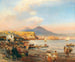 Sunset in the Bay of Naples - Oswald Achenbach — artwork view