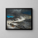 L'auberge du Grand Saint-Bernard dans les Alpes - Oswald Achenbach — framed artwork on a wall