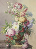 Bouquet de fleurs dans un vase sur une table en marbre - Oswald Wijnen — artwork view