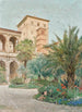 Vue de l'ambassade à Rome Jardin avec vue sur les arcades - Othmar Brioschi — artwork view