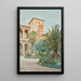Vue de l'ambassade à Rome Jardin avec vue sur les arcades - Othmar Brioschi — framed artwork on a wall