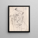 Cubist Composition Painting, La Tête - Oto Gutfreund — framed artwork on a wall