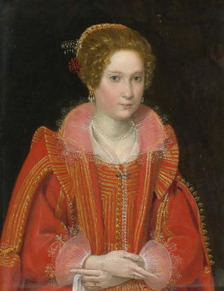 Ottavio Leoni - Portrait Of A Lady HalfLength Dressed In Pink.webp